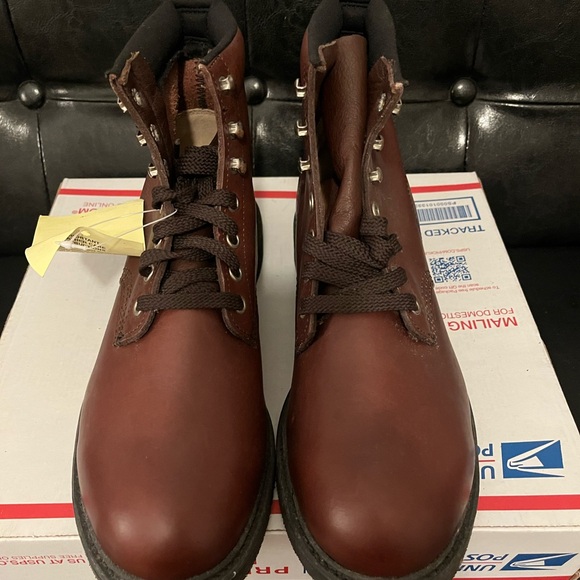 Work America Brown Leather Work‎ Boots 8.5D NWT main image 7